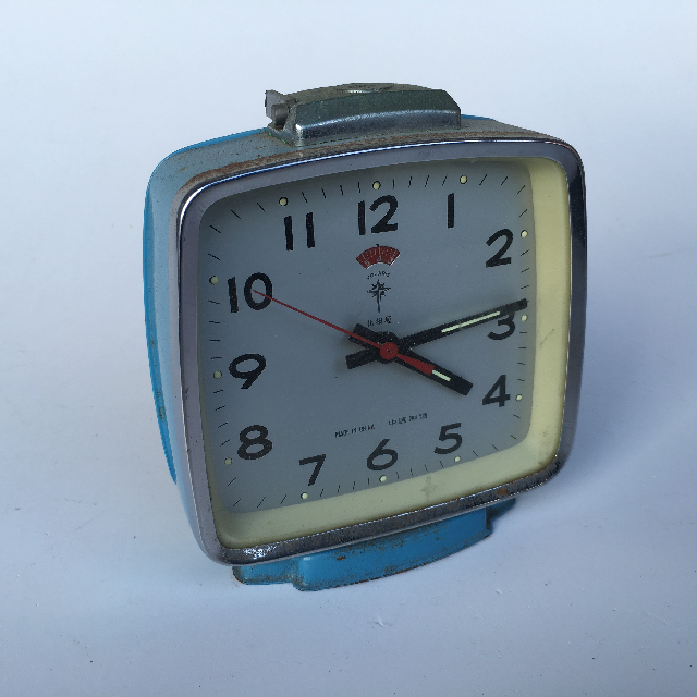 CLOCK, Alarm - Pale Blue Deco